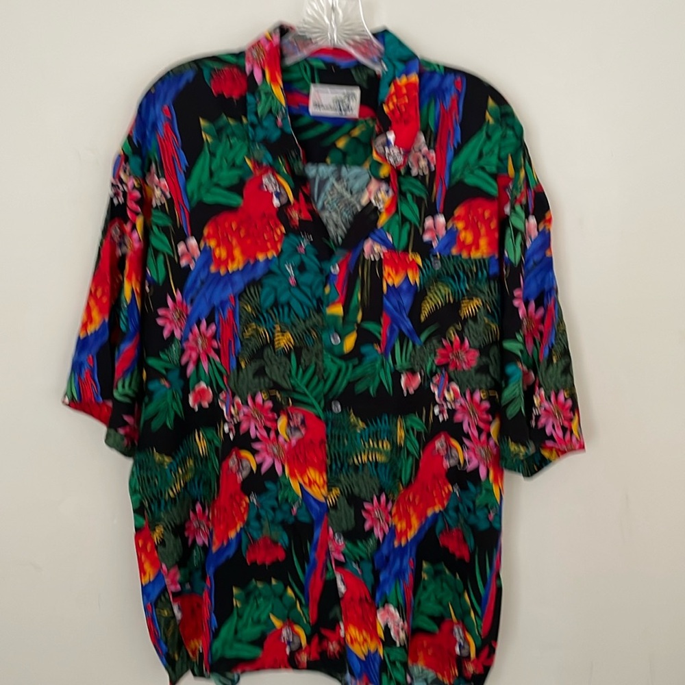 Hawaiian Shirt Short Sleeve Button Up Sz XL